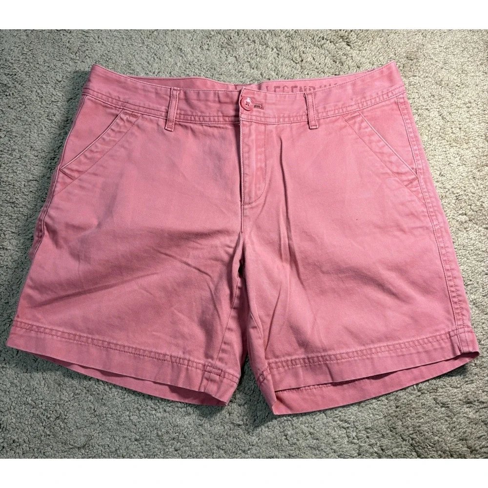 Eddie Bauer Legend Wash Mercer Shorts Women 4 Salmon Slash Pockets Outdoor - Picture 1 of 10